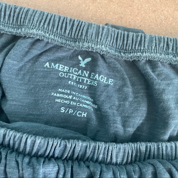American Eagle Green Off the Shoulder Soft & Sexy - Picture 4 of 5